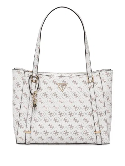 Guess Usa Erica Tote Bag In White