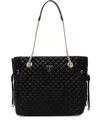 Guess Usa Everlee Quilted Shoulder Bag In Black