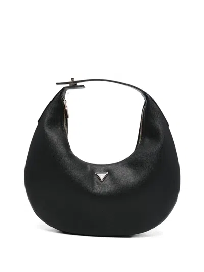 Guess Usa Evie Logo-plaque Shoulder Bag In Black
