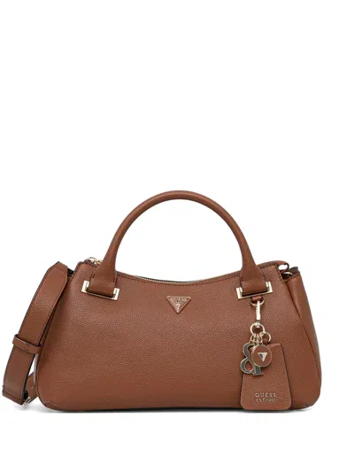 Guess Usa Evie Satchel In Brown