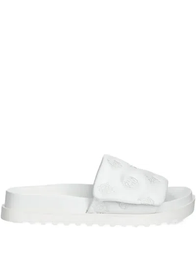 Guess Usa Fabio Embroidered Flat Sandals