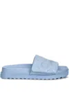 Guess Usa Fabio Embroidered Flat Sandals In Blue