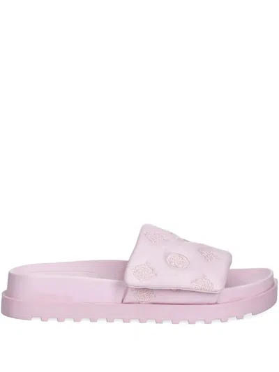 Guess Usa Fabio Embroidered-logo Flat Sandals