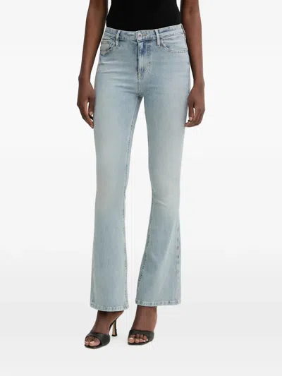Guess Usa Faded Flared Jeans In Multi