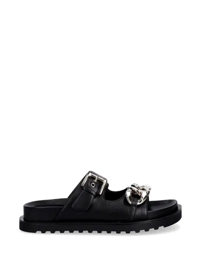 Guess Usa Fatema Buckle-strap Sandals In Black