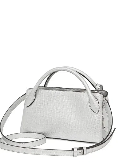 Guess Usa Fedana Metallic-finish Tote Bag In Silver