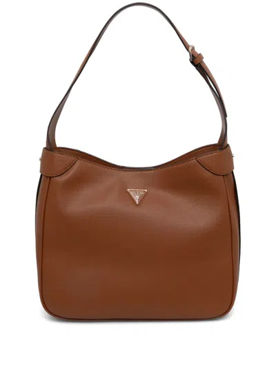 Guess Usa Fedora Hobo Shoulder Bag In Brown