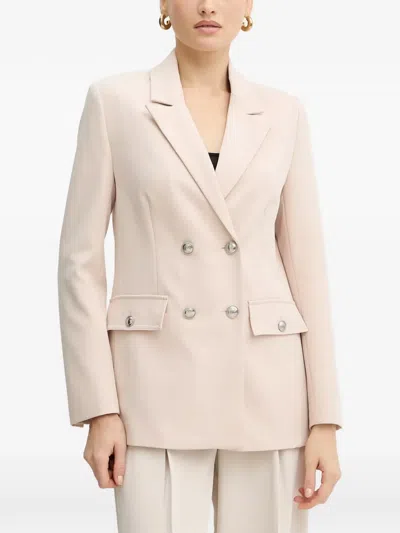 Guess Usa Fiona Double-breasted Blazer In Pink