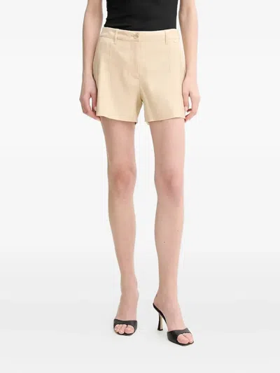 Guess Usa Flat-front Shorts In White