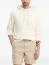 Guess Usa Floral-embroidered Hoodie In Neutral