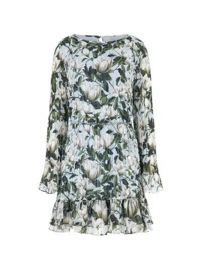 Guess Usa Floral Mini Dress In Green