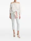 Guess Usa Floral-print Denim Jeans In Blue