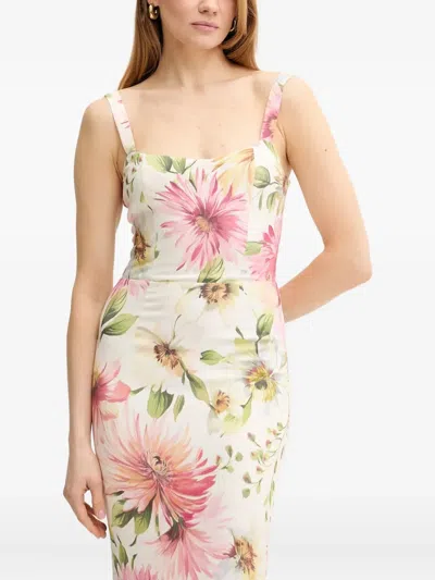 Guess Usa Floral-print Fishtail Dress In Multi