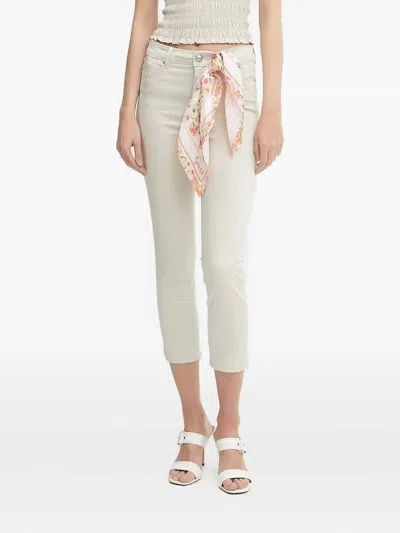Guess Usa Floral-print Jeans In White