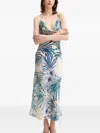 Guess Usa New Romana Tropical-print Wrap Maxi Skirt In Neutral