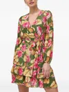 Guess Usa Floral Tie Dress In Multi