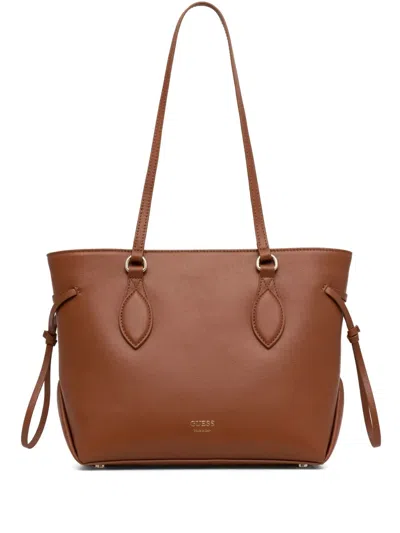 Guess Usa Florence Tote Bag In 褐色