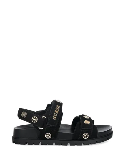 Guess Usa Florizi Touch-strap Sandals In Black