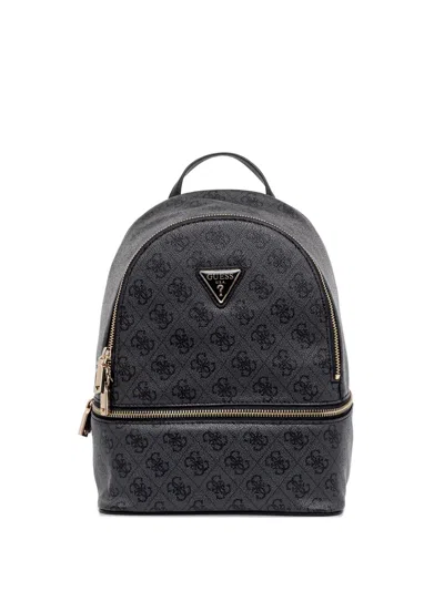 Guess Usa Follie Logo Pattern Backpack In Gray
