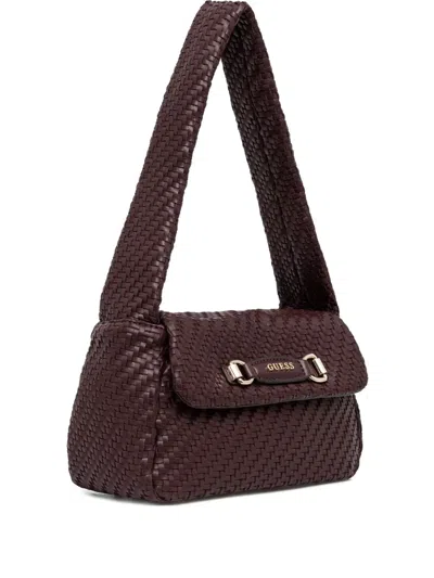 Guess Usa Francy Flap-closure Tote Bag In Red