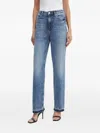 Guess Usa Frayed-effect Denim Jeans In Blue