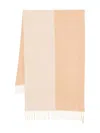 Guess Usa Fringed Two-tone Scarf In Neutral