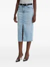 Guess Usa Front-slit Pocket Midi Skirt In Blue