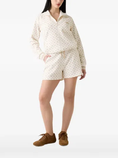 Guess Usa Full Zip Scuba Sweatshirt In Neutral