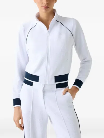 Guess Usa Full-zip Sweatshirt In White