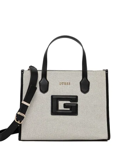Guess Usa G Status Logo-inscription Tote Bag In Neutral
