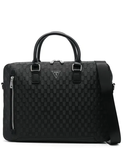 Guess Usa G-wave Laptop Bag In Black