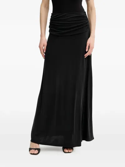 Guess Usa Gathered Maxi Skirt In Black