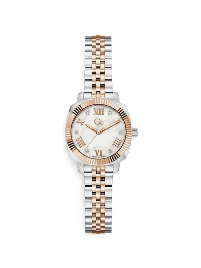 Guess Usa Gc Flair Coussin Mini Metal Watch In White