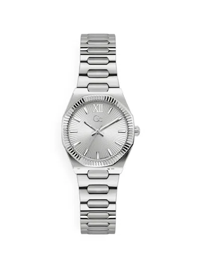 Guess Usa Gc Prodigy Mini Metal Watch In White