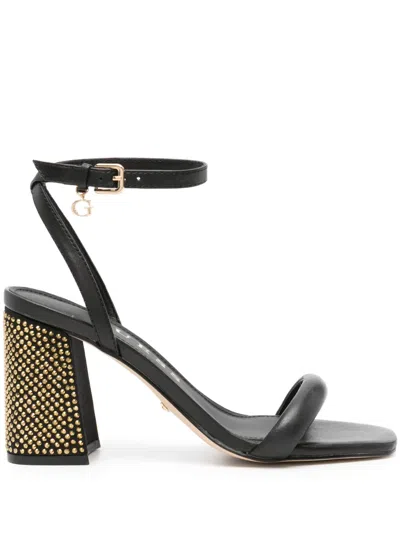 Guess Usa Gelectra 95mm Leather Sandals In Black