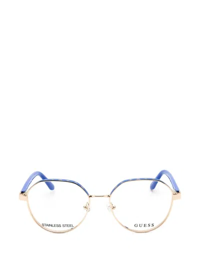 Guess Usa Geometric-frame Glasses In Transparent
