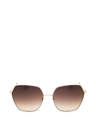 Guess Usa Geometric-frame Sunglasses In Transparent