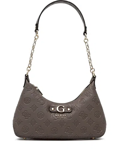 Guess Usa Gerty Shoulder Bag In Brown