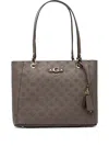 Guess Usa Gerty Tote Bag In Brown