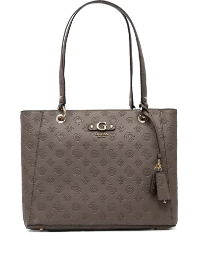 Guess Usa Gerty Tote Bag In Brown