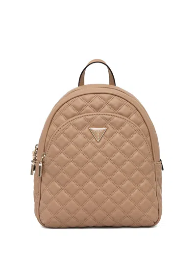 Guess Usa Giully Flap Backpack In Brown