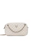 Guess Usa Giully Quilted Chain-strap Cross-body Bag In Neutral