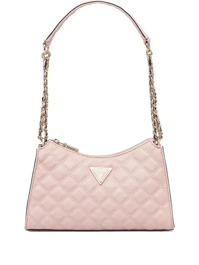 Guess Usa Giully Quilted Shoulder Bag In Pink