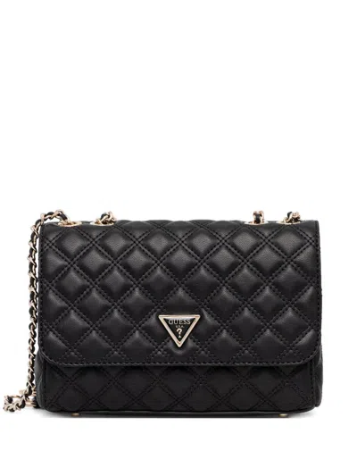 Guess Usa Giully Quilted Shoulder Bag In Black