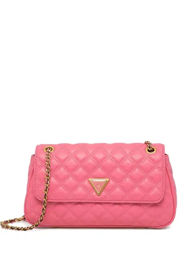Guess Usa Giully Satchel Bag In Pink