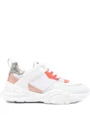 Guess Usa Glitter-panelled Chunky Sneakers In Multi