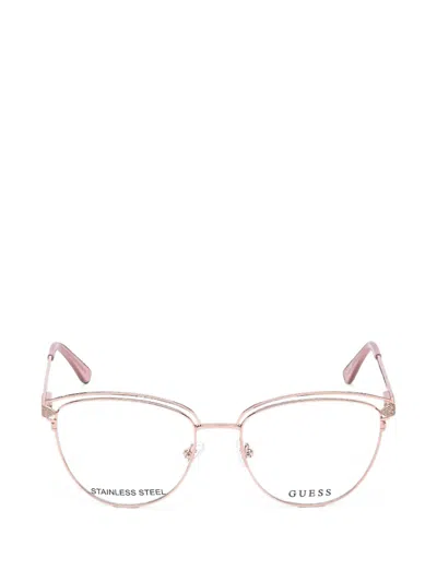 Guess Usa Glitter-effect Cat-eye Glasses In Neutral