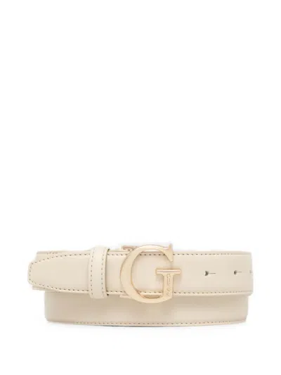 Guess Usa G-logo Buckle Belt In Neutral