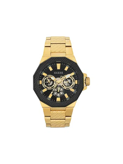 Guess Usa Gold Tone 2-tone 45mm In Black