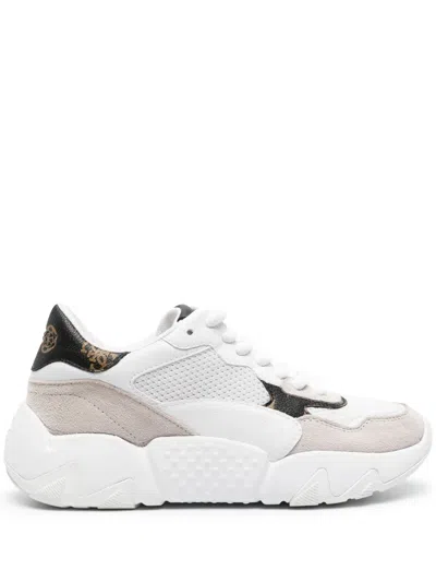 Guess Usa Goldon Panelled Sneakers In White